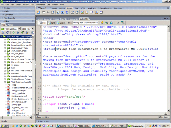 Dreamweaver  MX2004 Coder