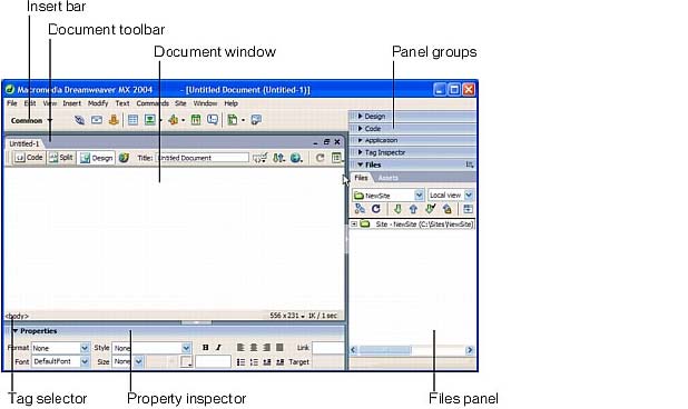 Dreamweaver MX 2004 Environment 