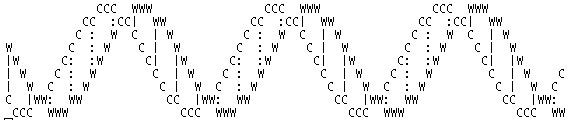 An ASCII drawing of double helical DNA.