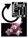 A composite image consisting of a circuit board
(molecular computer), an arrow going in a circle (rotating
engine and a DNA (TDS and Medusa(TM) sequencing) indicating
three nanotechnologies developed in the Schneider lab.