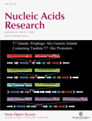 A small image of the cover of Nucleic Acids Research
volume 34 issue 4, 2006.